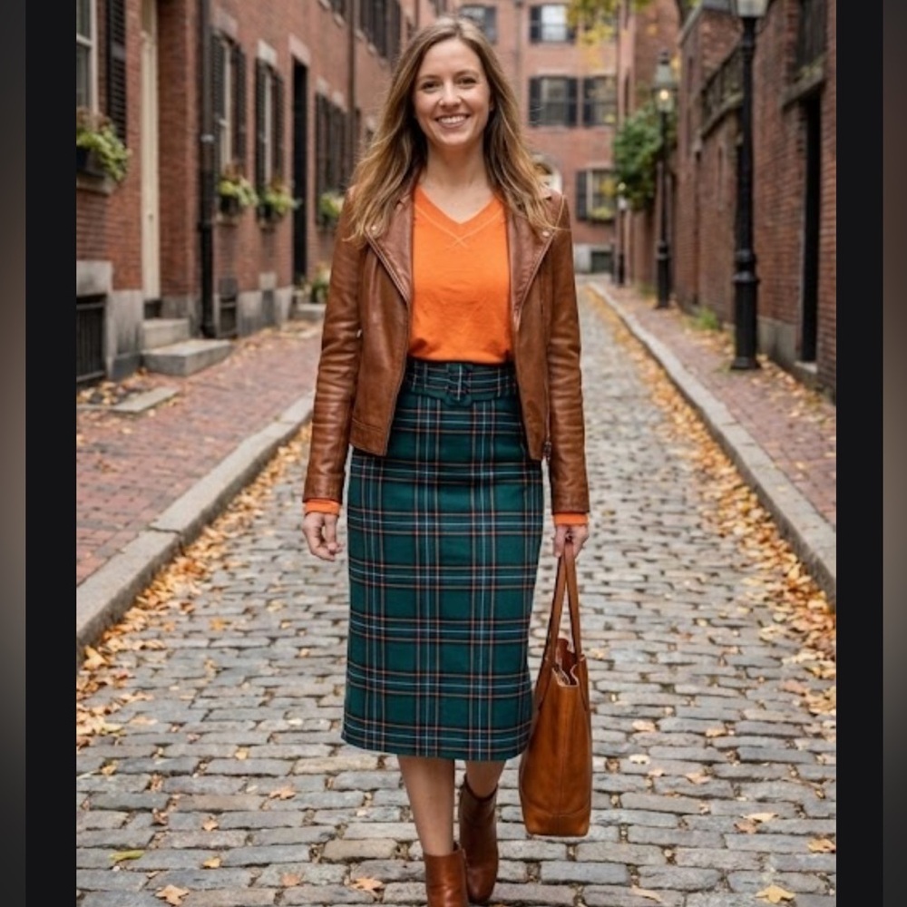 Zara  Green Skirt with Belt